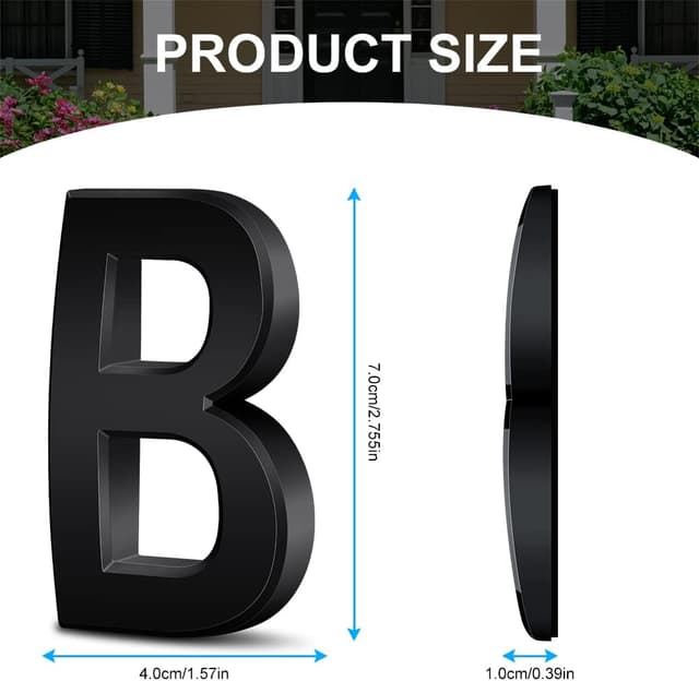 Detalle de Plaque de numéro de maison Vicloon moderne brossée (effet miroir 3D) pour porte et boîte aux lettres