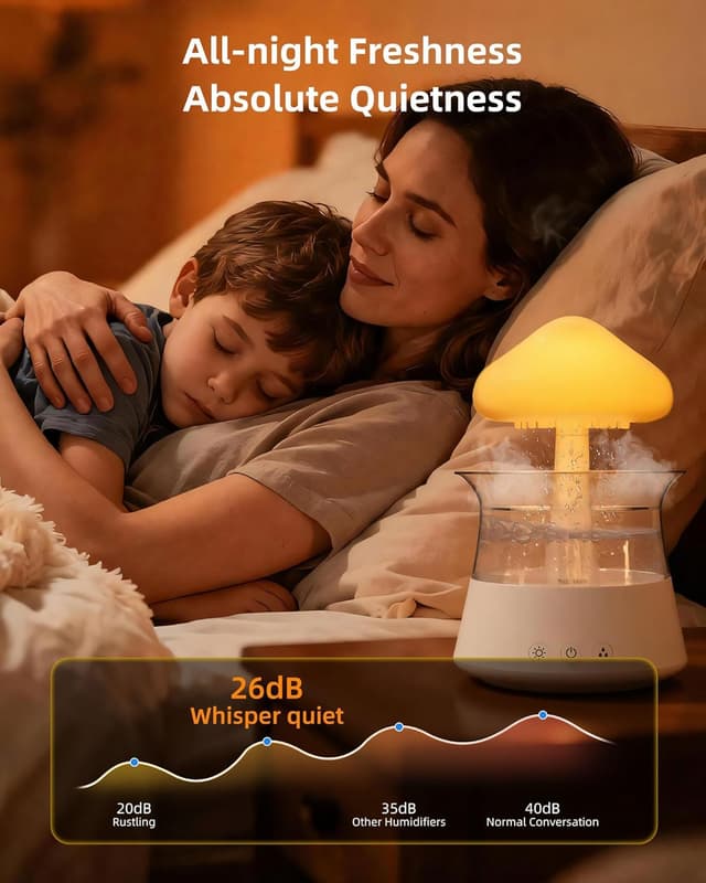 Thumbnail 3 de Humidifier for Bedroom Rainfall Sounds 26dB