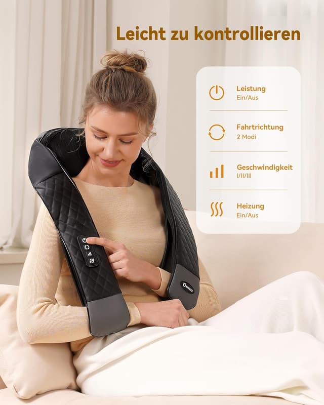 Detalle de KNQZE Nackenmassagegerät mit Wärme 2026 4D