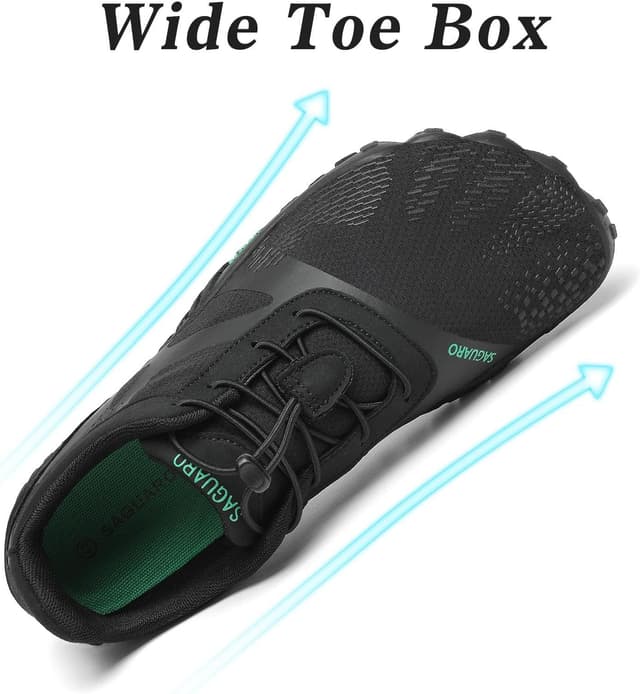 Detalle de SAGUARO Unisex Barfußschuhe für Trail-Läufe: schnell trocknend & wassersporttauglich (Gr. 36–50)