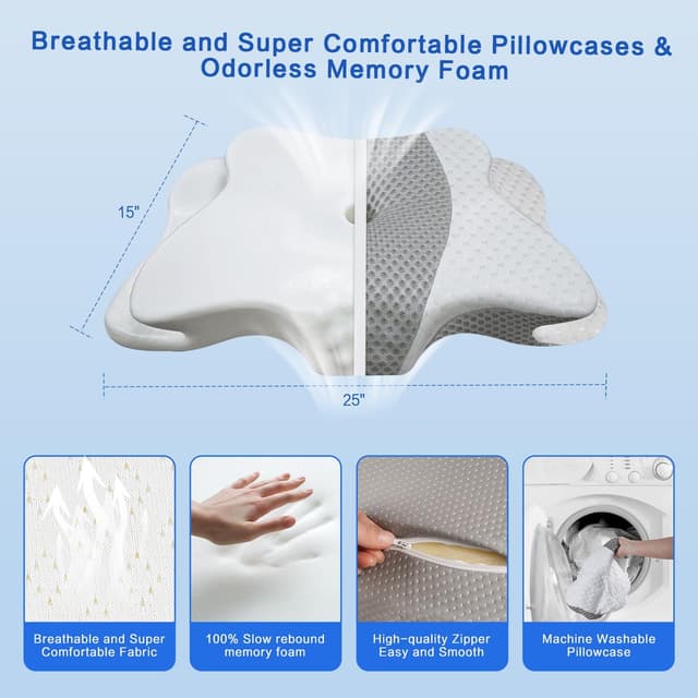 Detalle 2 de Pain Relief Cervical Pillow, adjustable loft