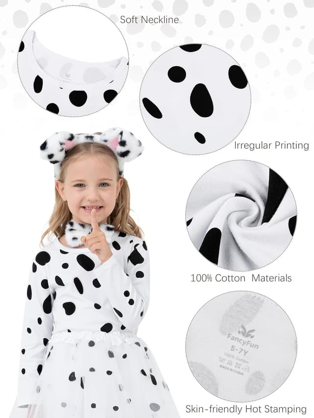 Detalle de FancyFun Dalmatian Costume, 4 sizes ðŸŽ
