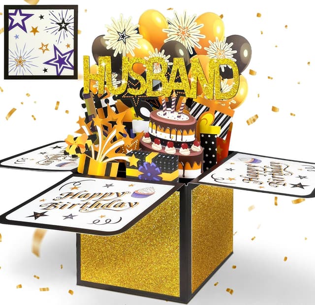 Imagen de Happivue Husband Birthday Card 3D Pop Up en OfertitasTOP