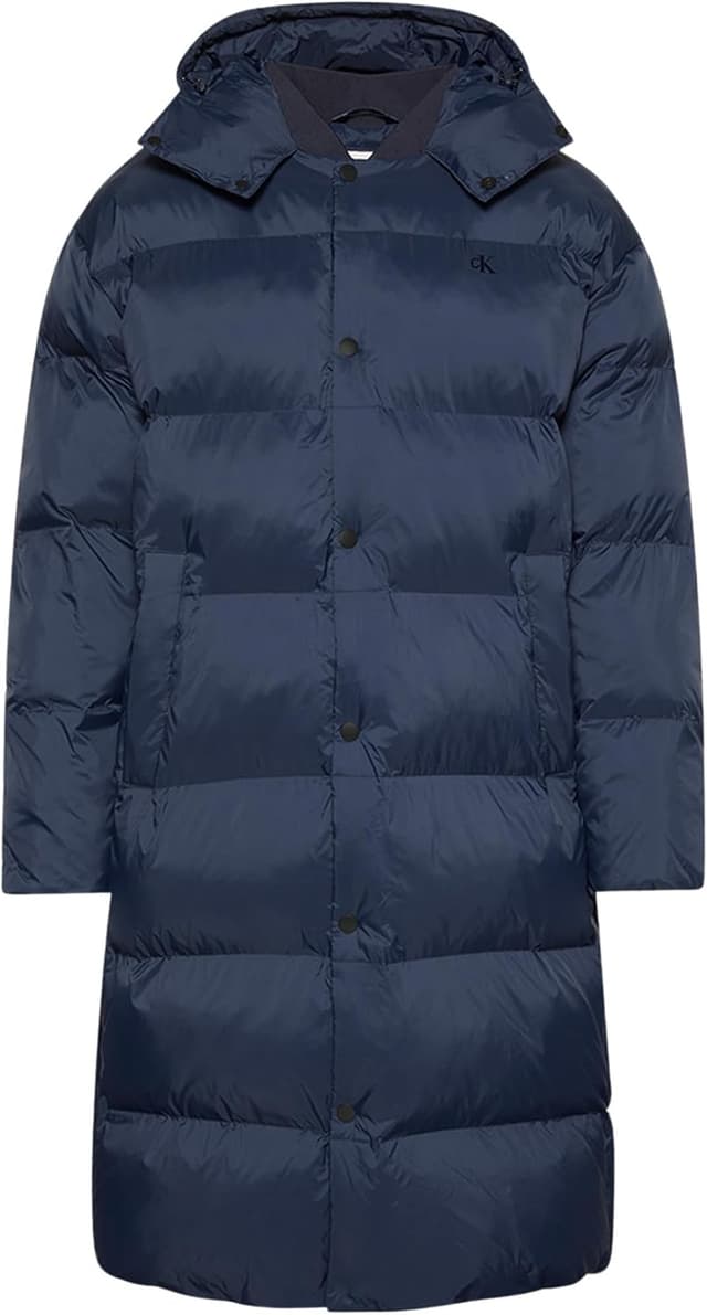 Detalle de Calvin Klein Men’s Long Nylon Down Coat with Hood