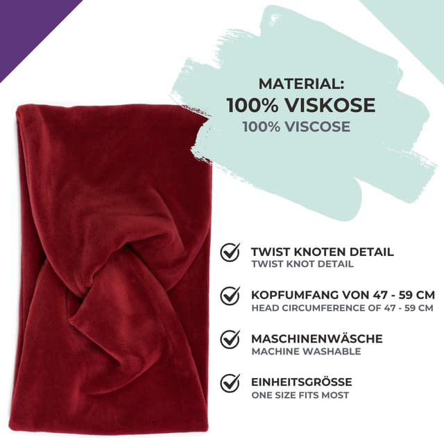 Thumbnail 4 de styleBREAKER Fascia per capelli Cognac 13 cm