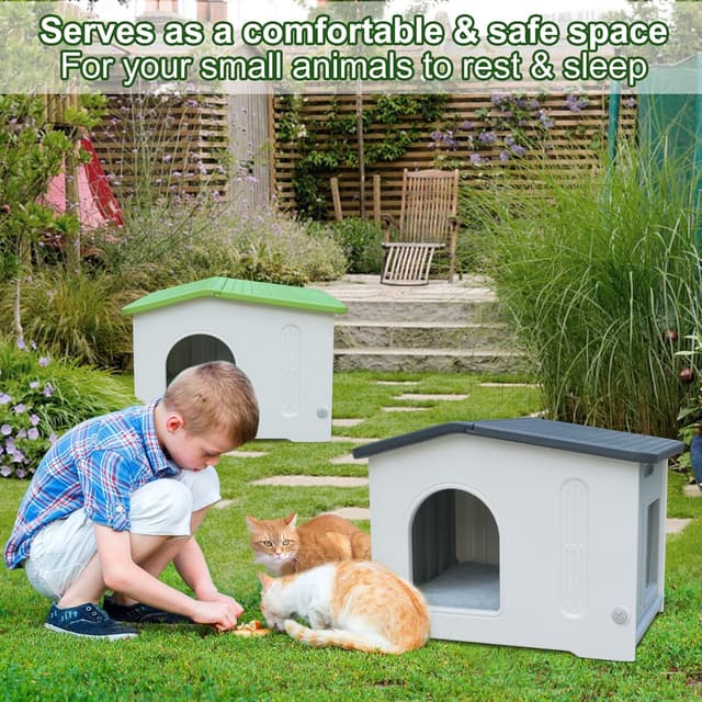 Thumbnail 3 de Plastic Cat House Outdoor Stackable Shelter