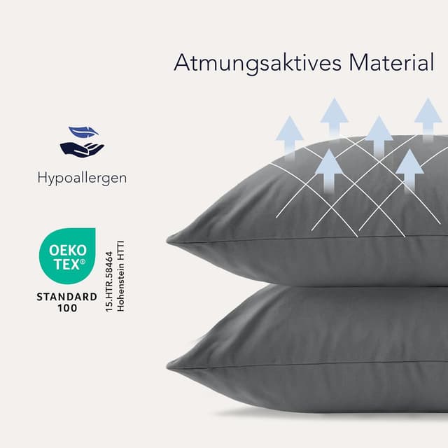 Detalle de Dreamzie Kissenbezug 40x80 Set mit 2 ⚙
