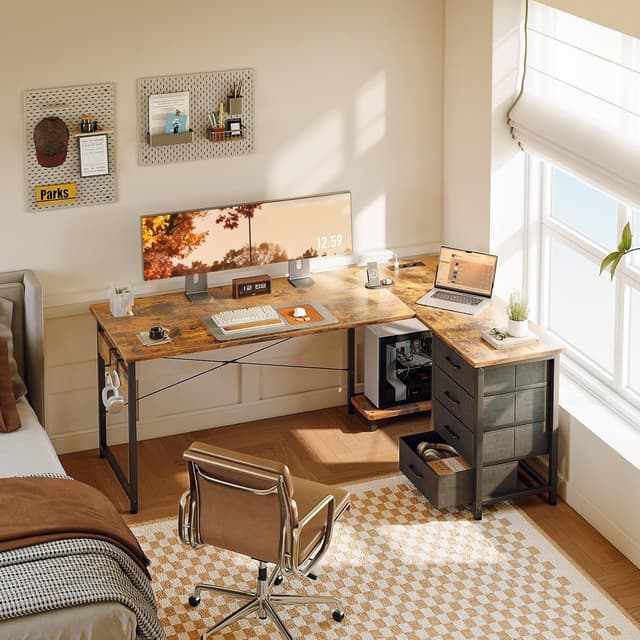 Detalle 2 de ODK Escritorio Esquinero en L 155×110 cm