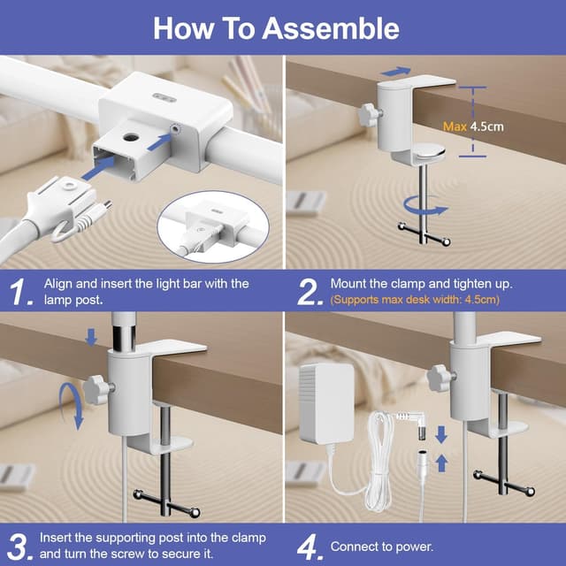 Thumbnail 6 de EppieBasic Schreibtischlampe LED 24W 3-Kopf