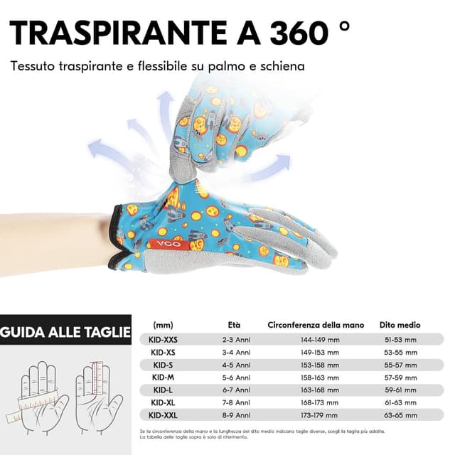 Detalle de Vgo... guanti bambini da giardinaggio e lavoro leggero (MF7362), 1 paio