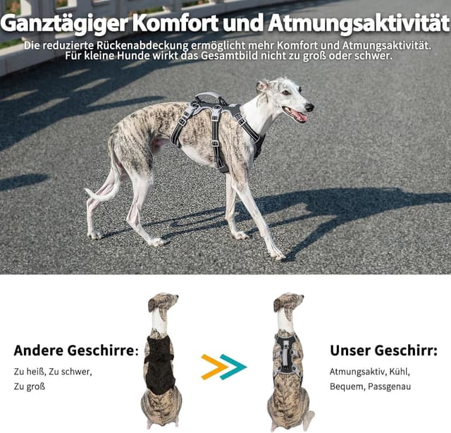 Detalle 2 de Huntboo Sicherheitsgeschirr für Hunde (Ausbruchsicher, reflektierend) – Schwarz, XS