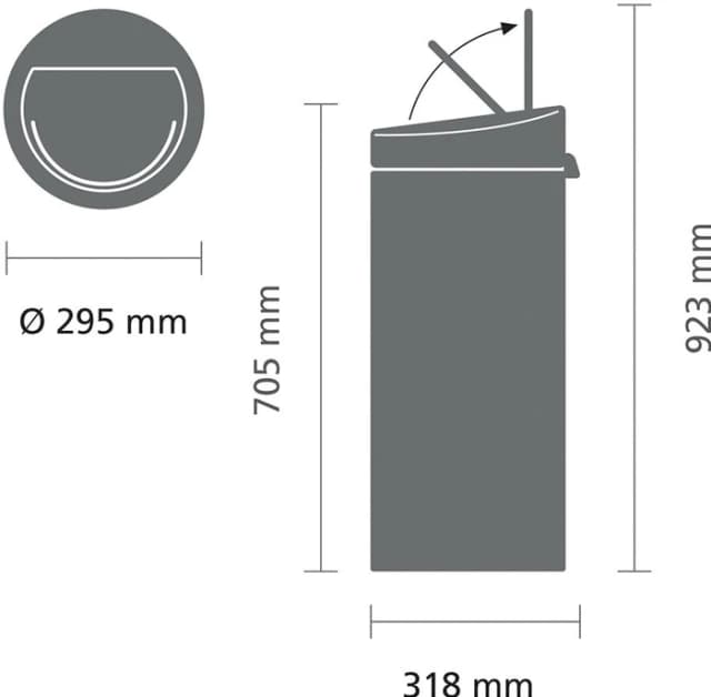 Thumbnail 3 de Brabantia Touch Bin 30 Liter White