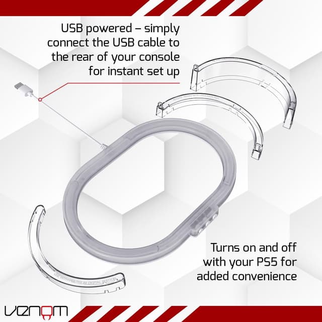 Detalle 2 de Support PS5 Venom horizontal LED