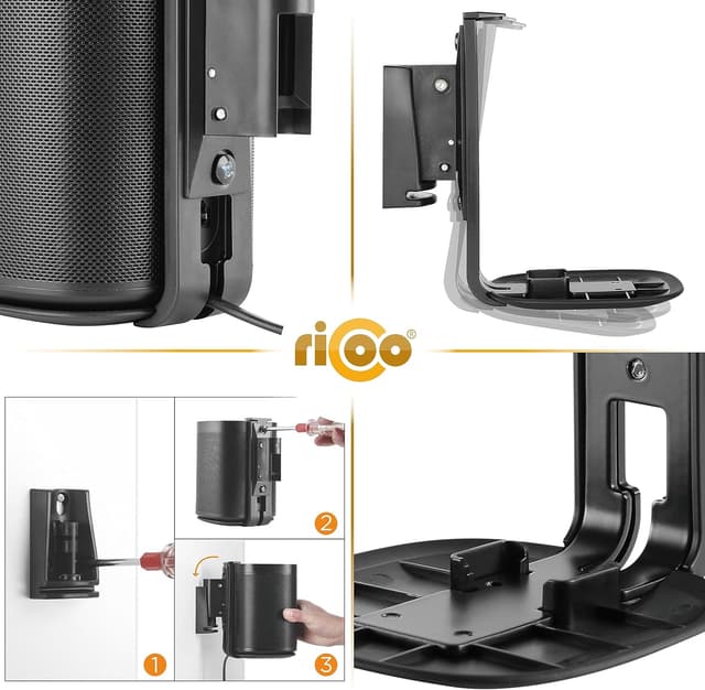 Thumbnail 3 de RICOO LH054-T Support mural pour SONOS One 1 pièce
