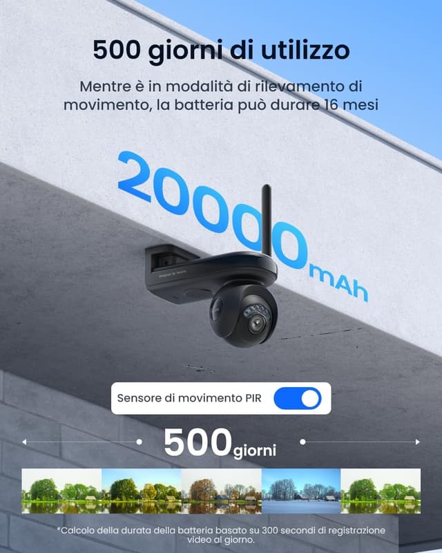 Thumbnail 5 de Reolink 4K Wi‑Fi 6 Telecamera Esterno 20000mAh