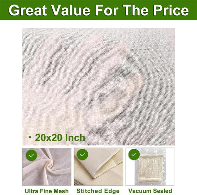 Thumbnail 2 de 6 Pcs Cheese Cloths 20x20 🧀