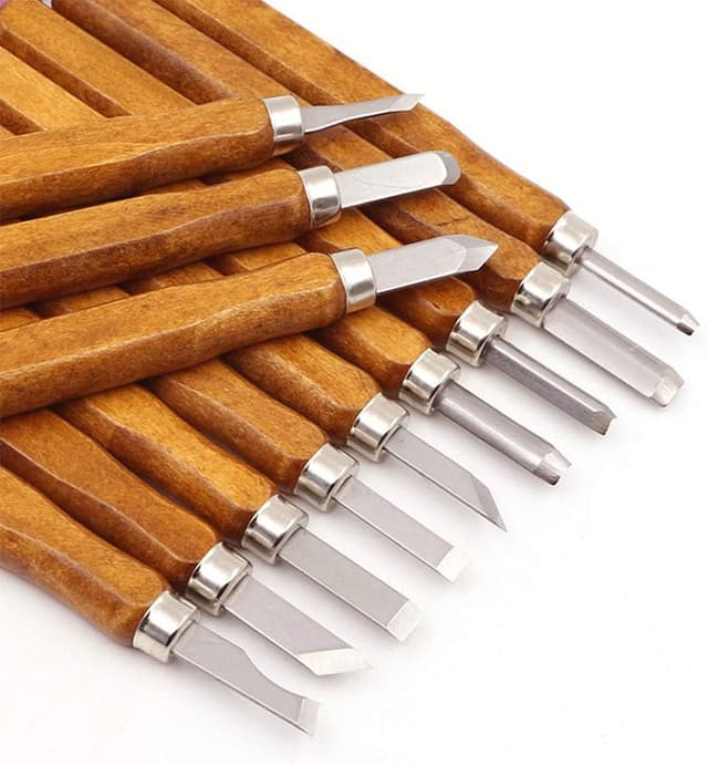 Thumbnail 2 de MAIKEHIGH 14Pcs Kit intaglio legno 12 pezzi 🪚