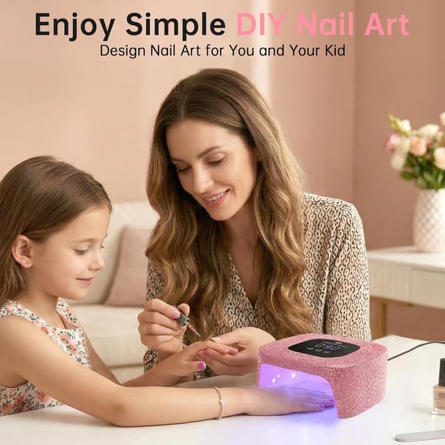 Detalle 2 de CHRISTINE SHELLY 48W Gel Nail Lamp with Auto Sensor, 365nm + 405nm LED Curing Light & LCD Touch Screen