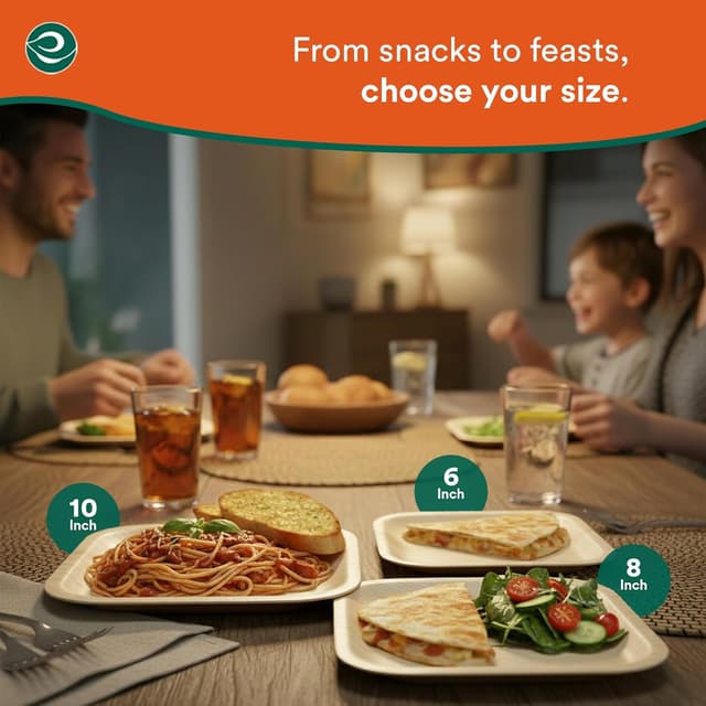 Thumbnail 6 de ECO SOUL Palm Leaf Plates 25cm square