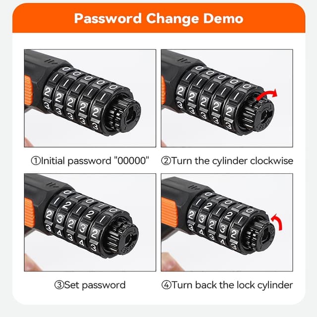 Thumbnail 6 de 2 Pack Bike Cable Lock, 120cm high security
