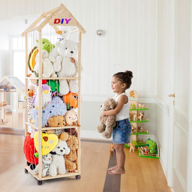 Detalle de Solid Wood Soft Toy Storage 150cm