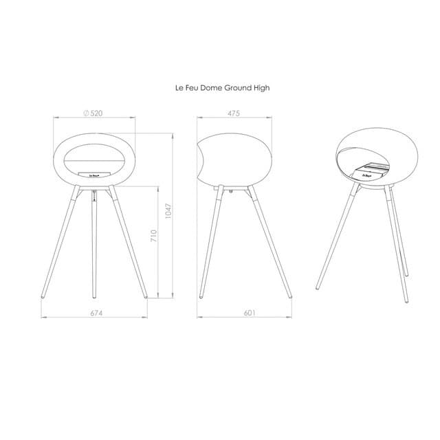 Thumbnail 5 de LE FEU GROUND HIGH biochimenea 3,0 kWh