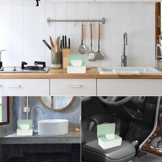 Detalle 2 de Feuchttücher Box für Baby Grün