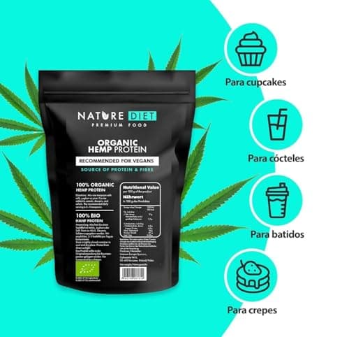 Thumbnail 4 de Nature Diet Proteína de Cáñamo Orgánica 🌱 500g Ecológica, Vegana