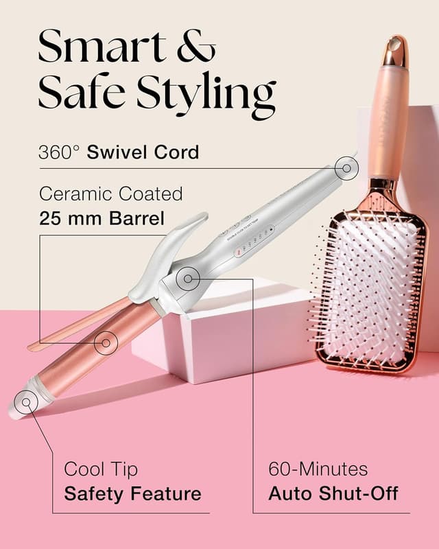 Detalle de Lily England 25mm Ceramic Curling Wand for Hair 🎀