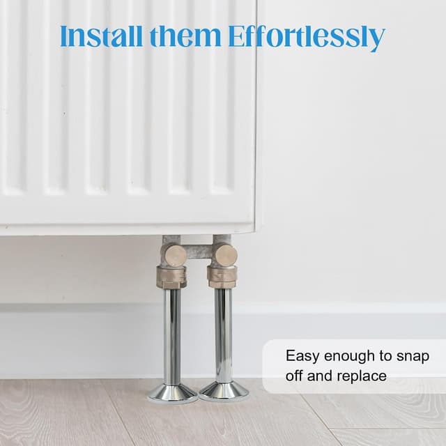 Thumbnail 4 de Radiator Pipe Covers and Collars 15mm x 200mm ๐