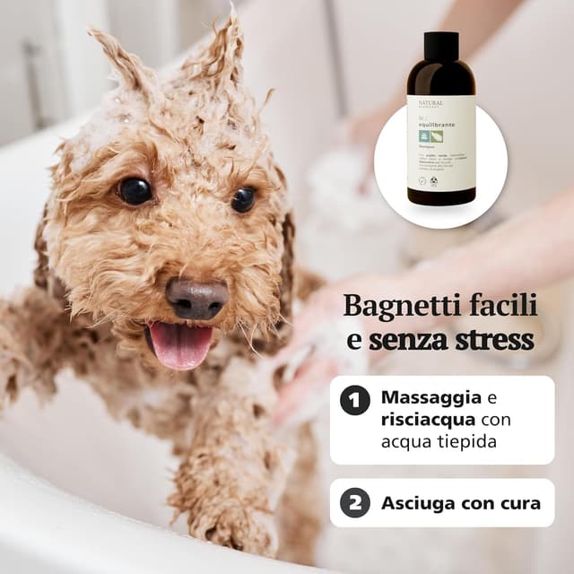 Detalle 2 de Natural Derma Pet Shampoo per Cani Riequilibrante con Argilla Verde e Propoli – 200 ml, 100% Vegan (Made in Italy)