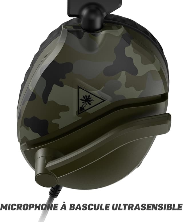 Detalle de Turtle Beach Recon 70 Camouflage Vert – Casque gaming multiplateforme avec micro 3,5 mm