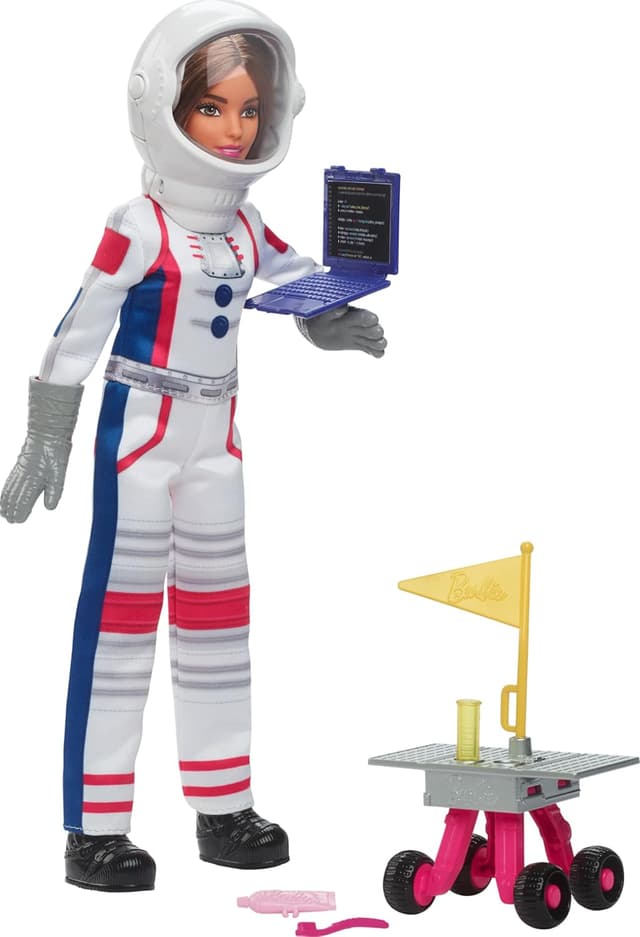 Detalle de Barbie Carriere Astronauta 65 Anniversario (HRG45) con tuta, stivali spaziali e 10 accessori