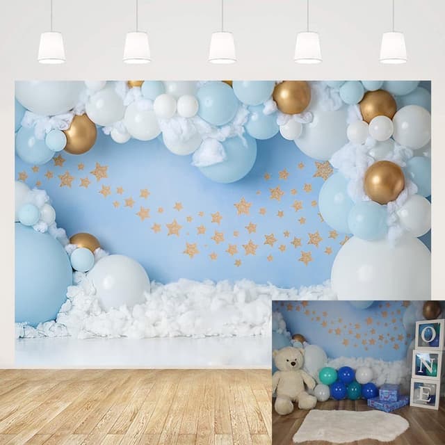 Imagen de MEHOFOND 8x6ft Blue Boy Birthday Backdrop en OfertitasTOP