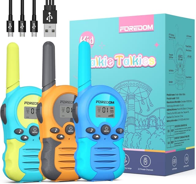 Detalle de FOREDOM Walkie Talkies Kinder 3er Set