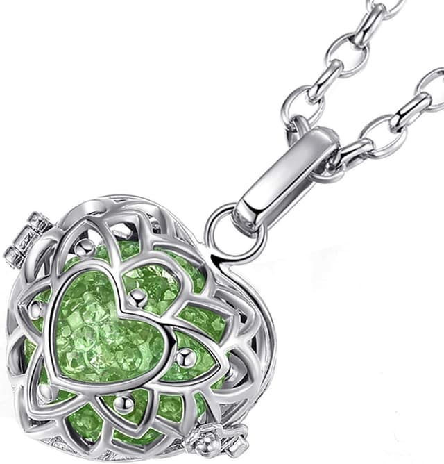 Detalle 2 de Catenina donna in acciaio inox Morella da 70 cm con ciondolo a cuore e sfera da 16 mm