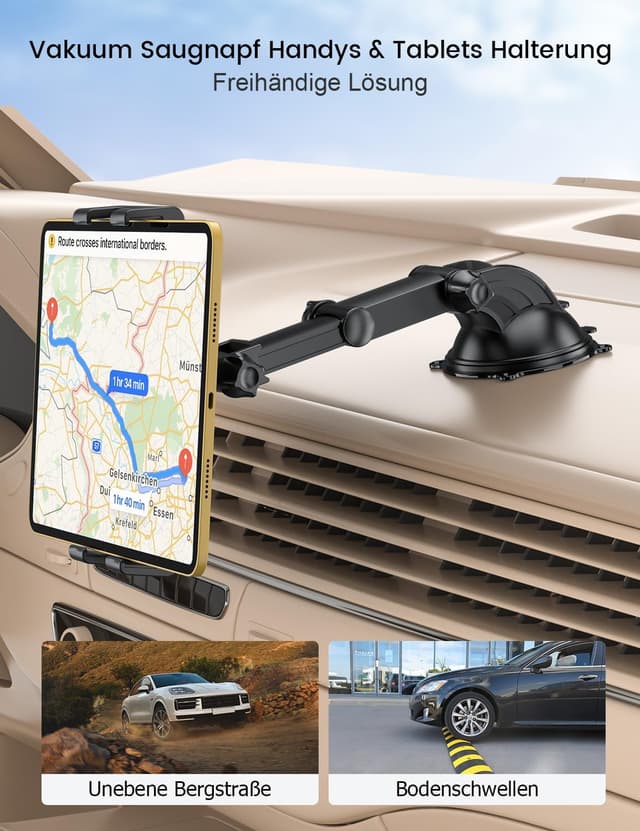 Thumbnail 1 de OHLPRO Tablet Halterung Auto 360° Drehung 18 cm Ausziehbar