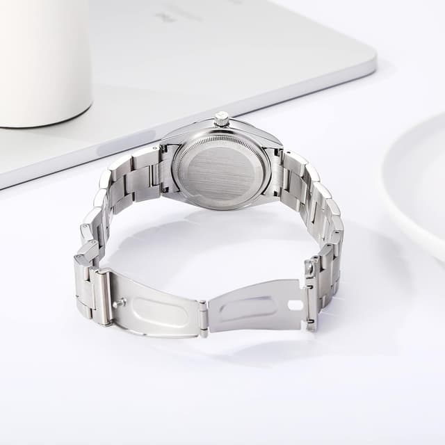 Thumbnail 5 de BUREI Herren Analog Quarz 42 mm Uhr