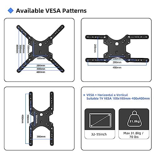 Thumbnail 4 de Suptek MAFD‑L400 Soporte TV Pared 55"