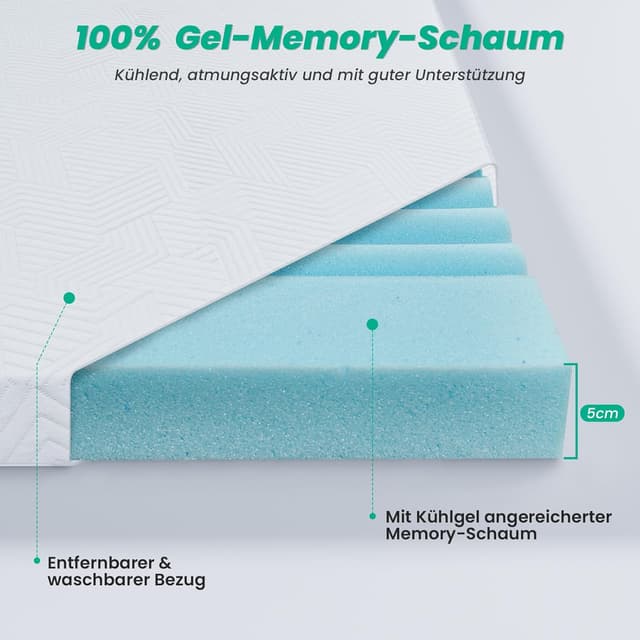 Thumbnail 4 de FRIDEKO Gel-Memory-Topper 140x200 cm