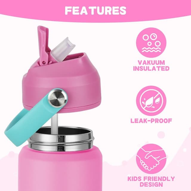 Thumbnail 2 de AMFUN Borraccia Bambini Acciaio Inox 350 ml per scuola e asilo 🚰