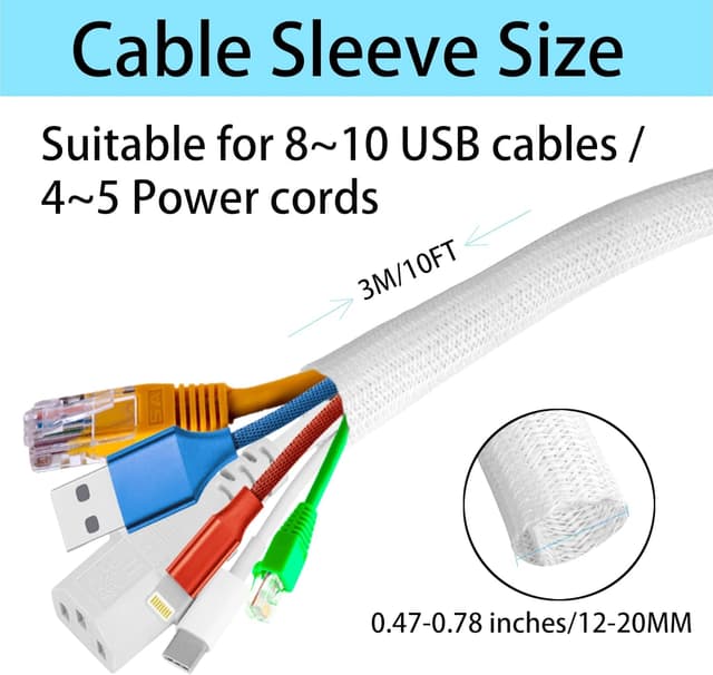 Detalle 2 de Josnown Selbstschließend Kabelschlauch 3 m 🔌