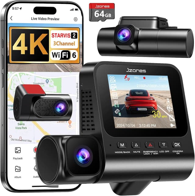 Imagen de Jzones 3 Canale Dashcam 4K en OfertitasTOP