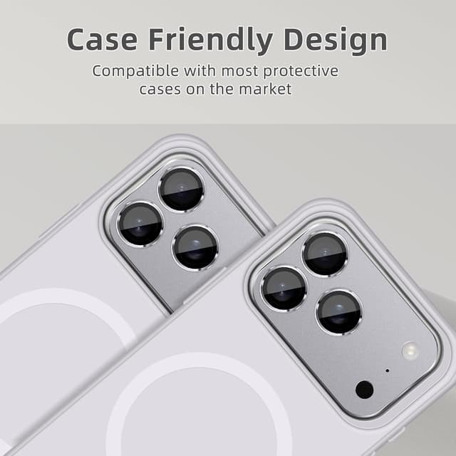 Detalle 2 de SumRioo Kameraschutz für iPhone 17 Pro Max – Panzerglasfolie mit 9H Härte, Aluminiumlegierung, grau