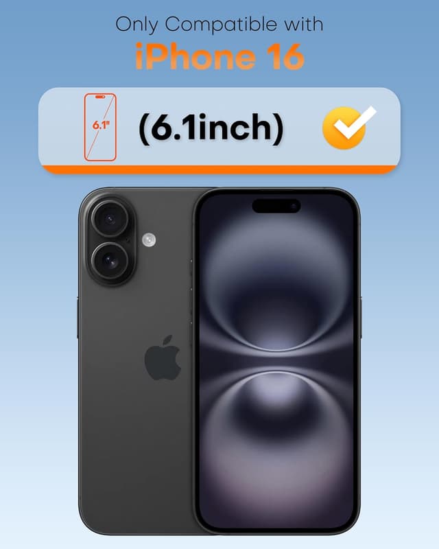 Detalle de 2+1 iPhone 16 screen protector set