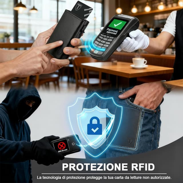 Detalle de TENBST Portafoglio Slim 10 cm 💼