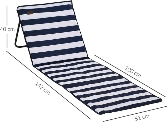 Thumbnail 6 de Outsunny Lot de 2 Tapis de Plage 142x51x40 cm