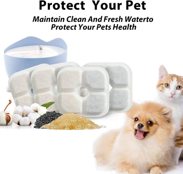 Thumbnail 6 de Filtres de rechange Fontaine à eau pour chat – 4 paquets compatibles 2,5 L