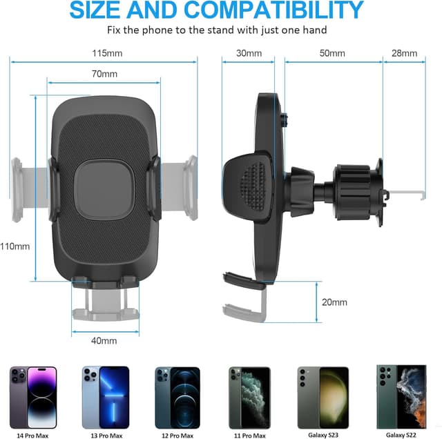 Thumbnail 5 de Estralia Porta Cellulare Auto 4–7" supporto universale