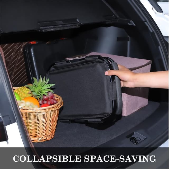 Detalle de Diurwur 30L faltbarer Einkaufskorb mit gepolsterten Griffen und Fronttasche